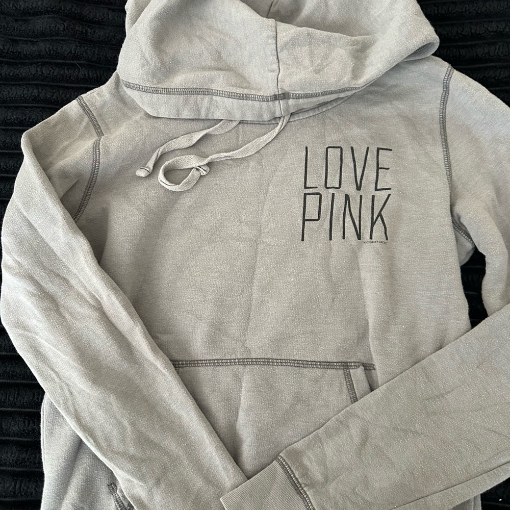 PINK Victoria's Secret Light Gray Hoodie